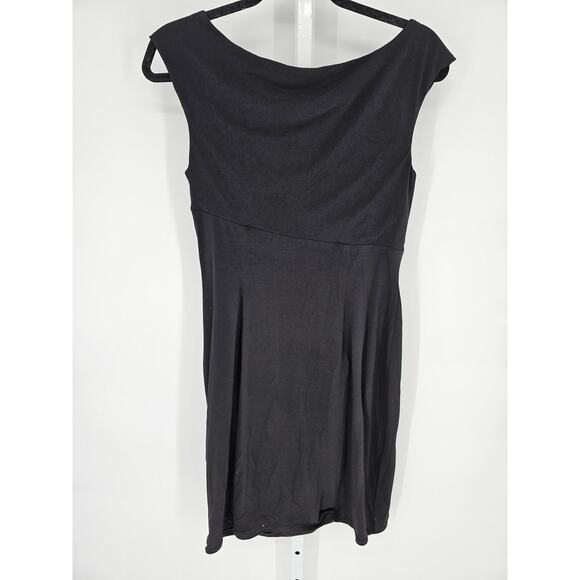 Connected Apparel Women's Black Sleeveless Round Neck Knee Length Dress Size 10 - Picture 6 of 6